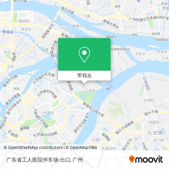 广东省工人医院停车场-出口地图