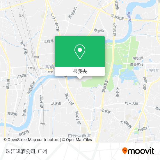 珠江啤酒公司地图