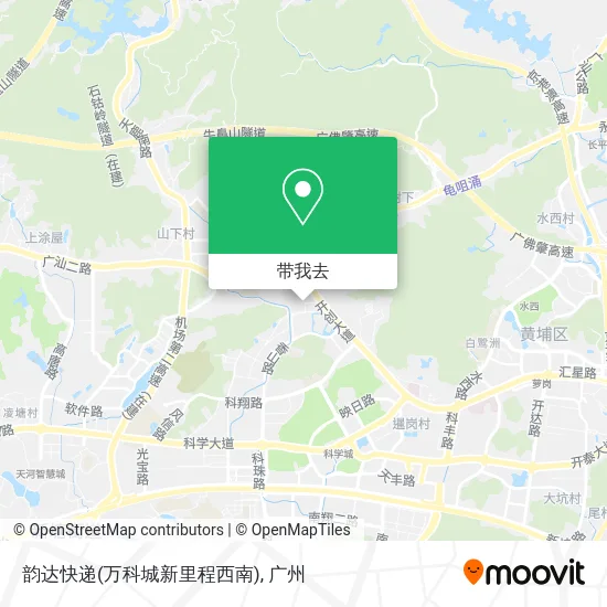 韵达快递(万科城新里程西南)地图