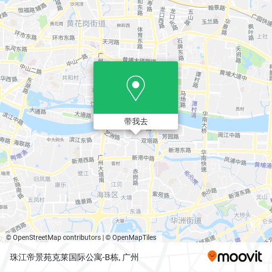 珠江帝景苑克莱国际公寓-B栋地图