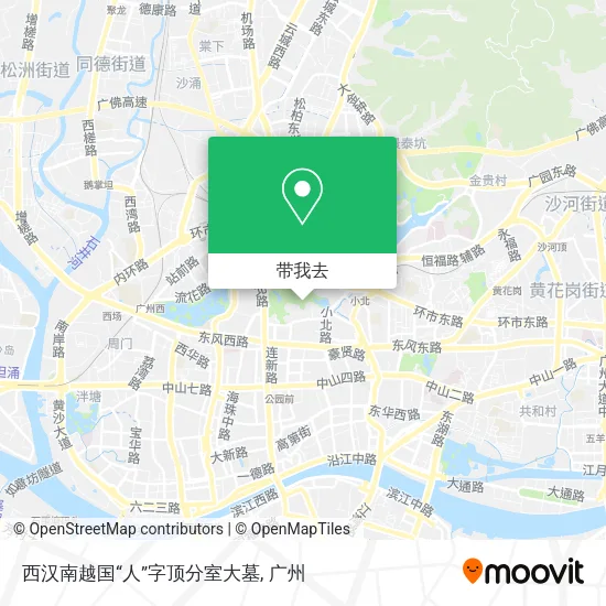 西汉南越国“人”字顶分室大墓地图