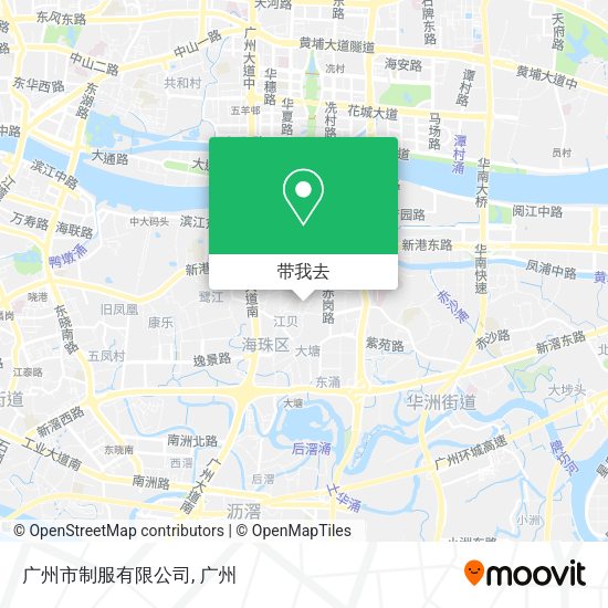 广州市制服有限公司地图