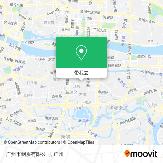 广州市制服有限公司地图