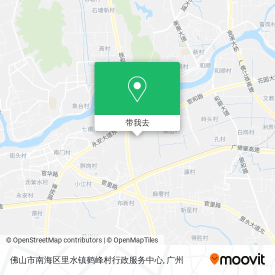 佛山市南海区里水镇鹤峰村行政服务中心地图