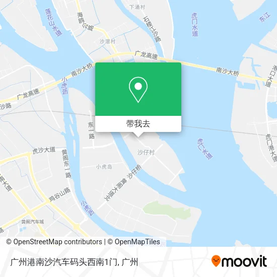 广州港南沙汽车码头西南1门地图
