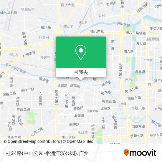 桂24路(中山公园-平洲江滨公园)地图
