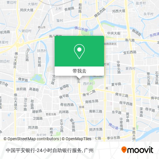 中国平安银行-24小时自助银行服务地图