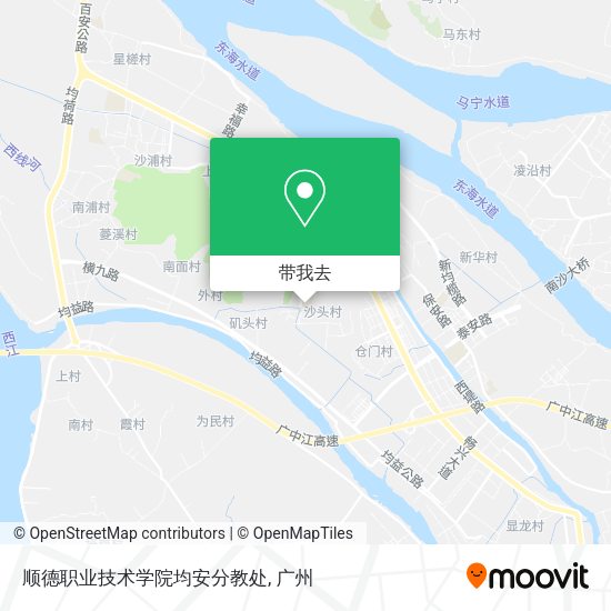 顺德职业技术学院均安分教处地图