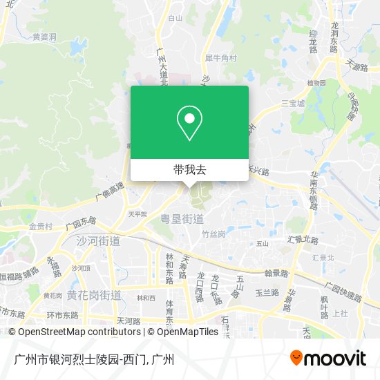 广州市银河烈士陵园-西门地图