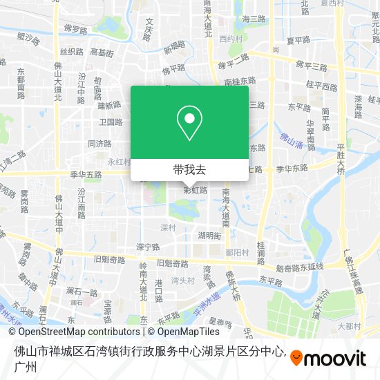 佛山市禅城区石湾镇街行政服务中心湖景片区分中心地图