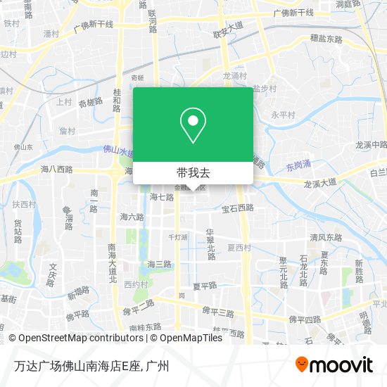 万达广场佛山南海店E座地图