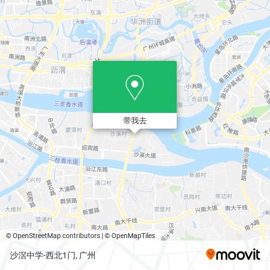沙滘中学-西北1门地图