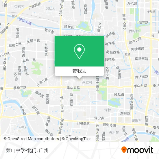 荣山中学-北门地图