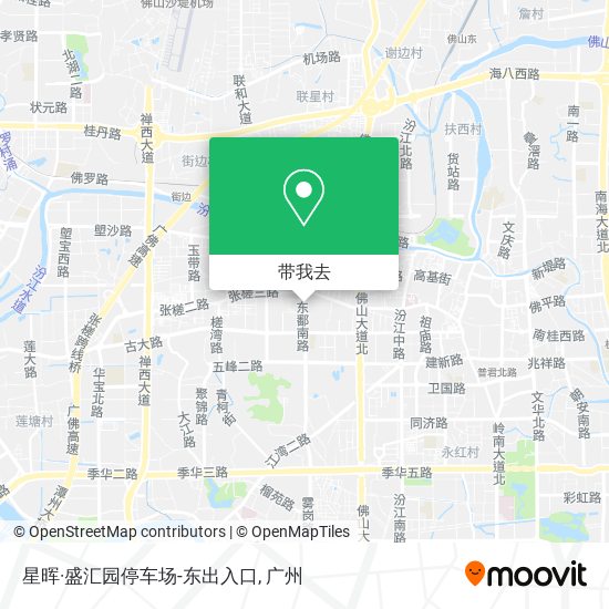 星晖·盛汇园停车场-东出入口地图