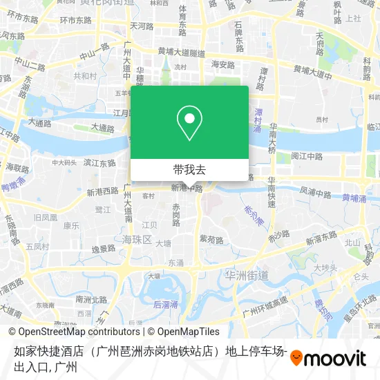 如家快捷酒店（广州琶洲赤岗地铁站店）地上停车场-出入口地图