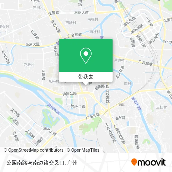 公园南路与南边路交叉口地图
