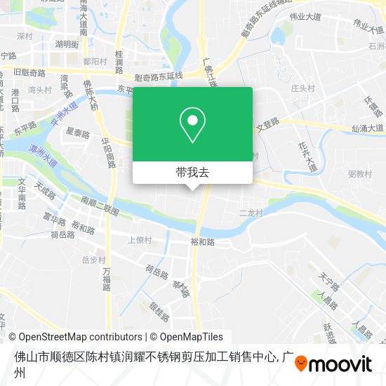 佛山市顺德区陈村镇润耀不锈钢剪压加工销售中心地图