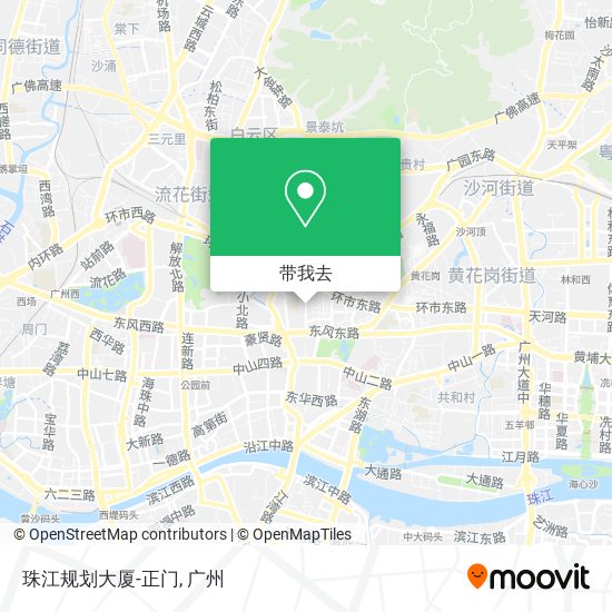 珠江规划大厦-正门地图