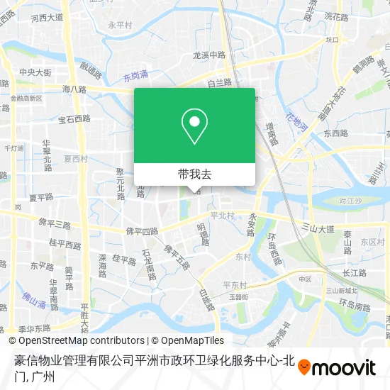 豪信物业管理有限公司平洲市政环卫绿化服务中心-北门地图