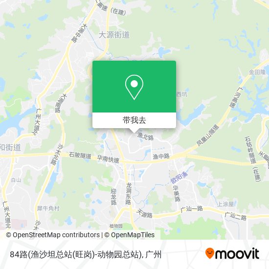 84路(渔沙坦总站(旺岗)-动物园总站)地图