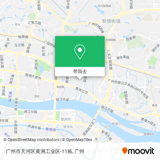 广州市天河区黄洲工业区-11栋地图