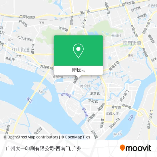 广州大一印刷有限公司-西南门地图