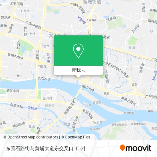 东圃石路街与黄埔大道东交叉口地图