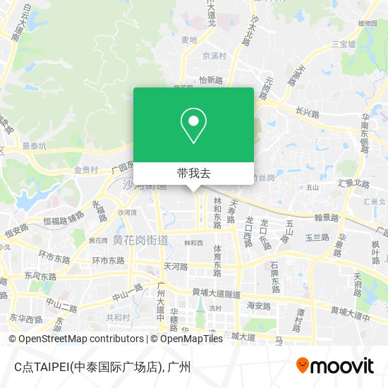 C点TAIPEI(中泰国际广场店)地图