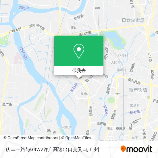 庆丰一路与G4W2许广高速出口交叉口地图