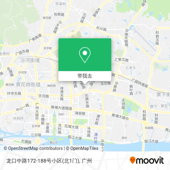 龙口中路172-188号小区(北1门)地图