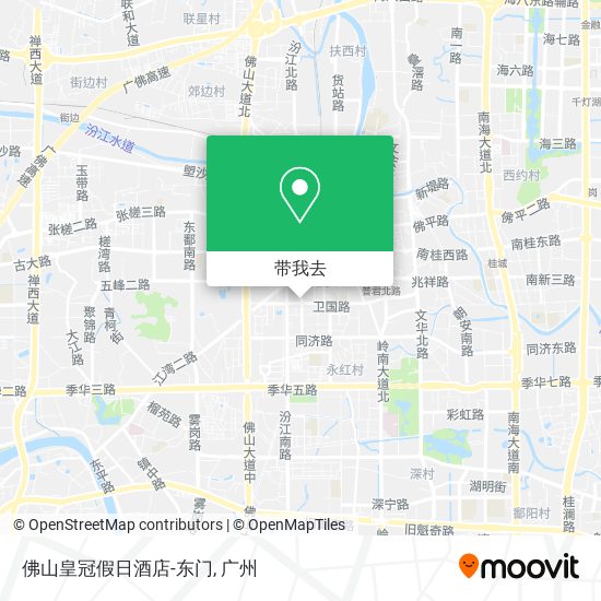 佛山皇冠假日酒店-东门地图