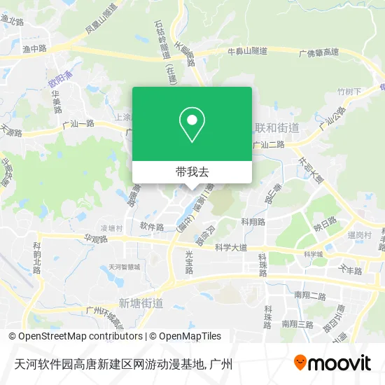天河软件园高唐新建区网游动漫基地地图