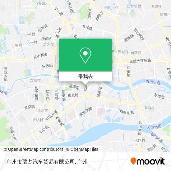 广州市瑞占汽车贸易有限公司地图