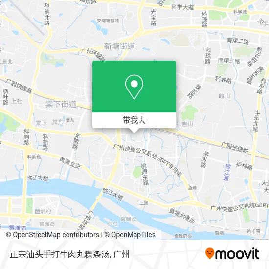 正宗汕头手打牛肉丸粿条汤地图