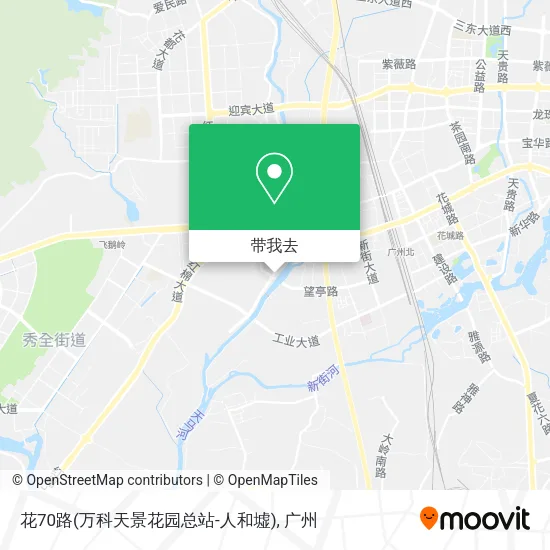 花70路(万科天景花园总站-人和墟)地图
