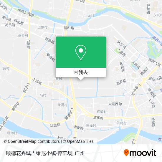 顺德花卉城吉维尼小镇-停车场地图