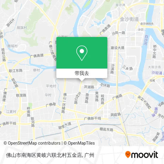佛山市南海区黄岐六联北村五金店地图