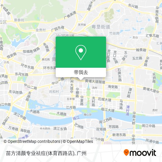 苗方清颜专业祛痘(体育西路店)地图