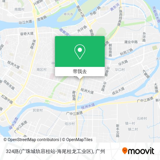 324路(广珠城轨容桂站-海尾桂龙工业区)地图