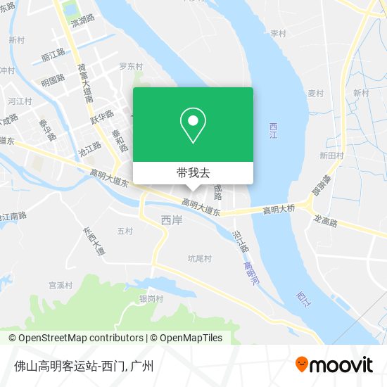 佛山高明客运站-西门地图