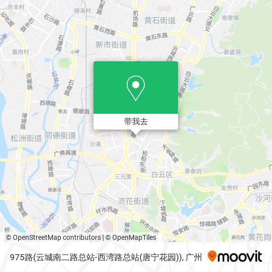 975路(云城南二路总站-西湾路总站(唐宁花园))地图