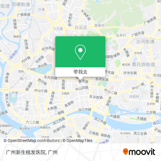 广州新生植发医院地图