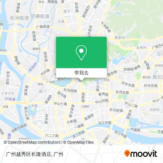 广州越秀区长隆酒店地图