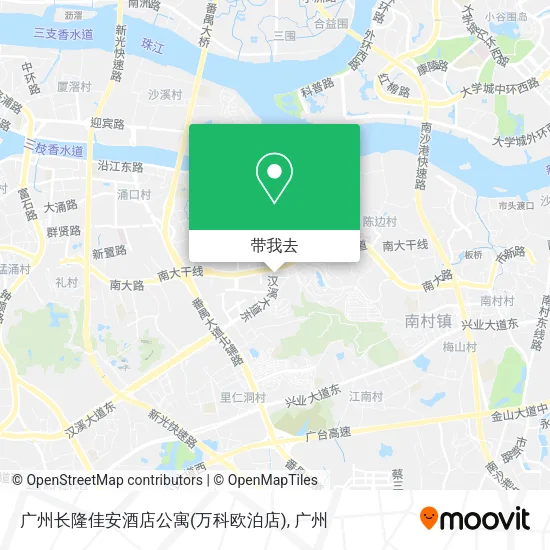 广州长隆佳安酒店公寓(万科欧泊店)地图