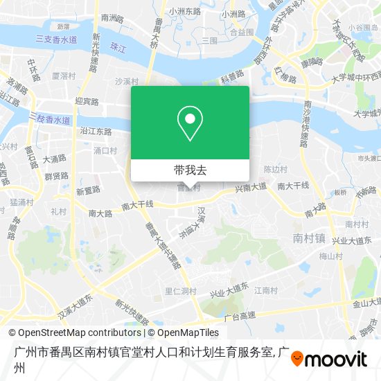 广州市番禺区南村镇官堂村人口和计划生育服务室地图