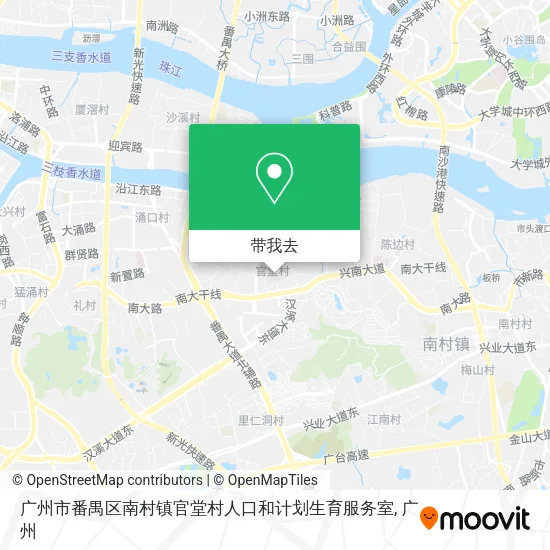 广州市番禺区南村镇官堂村人口和计划生育服务室地图