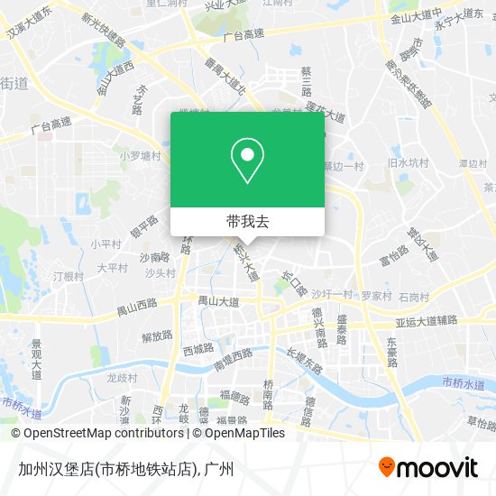 加州汉堡店(市桥地铁站店)地图