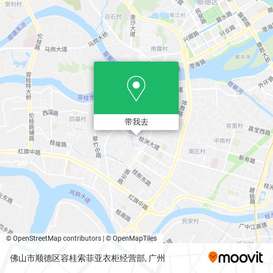 佛山市顺德区容桂索菲亚衣柜经营部地图