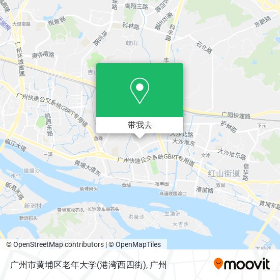 广州市黄埔区老年大学(港湾西四街)地图