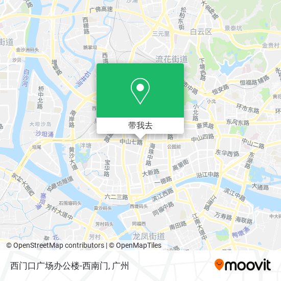 西门口广场办公楼-西南门地图